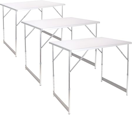 Lemodo 3-teiliger Tapeziertisch klappbar in weiß - multifunktionaler Arbeitstisch - höhenverstellbarer Mehrzwecktisch - Malertisch - Profi-Tapeziertisch bis 30 kg belastbar - 100 x 60 cm