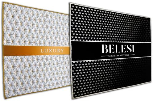 Mikrofasertuch I Optikerqualität I 30cm X 30cm I Brillenptutztuch I Handyputztuch I Luxury I Premiumqualität I Brille, Smartphone, Tablet, Objektiv (Schwarz Weiss)