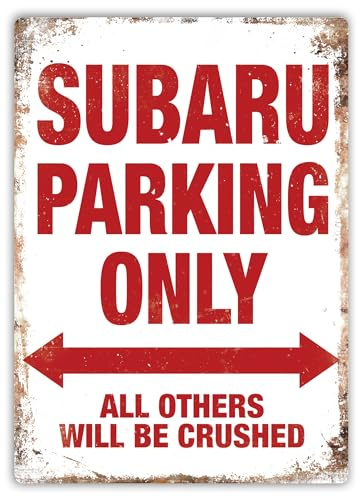 Subaru Parking - Metal Wall Sign Plaque (Large - Twine)