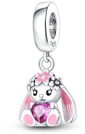 Pandach Damen Charm Anhänger für Armband 925 Sterling Silber Charms Beads passend für Armband und Halskette, Kompatibel mit Europäischen Armbänder für Frauen Mädchen C2