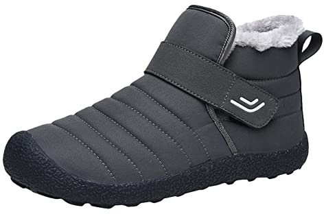BOTCAM Winterstiefel Damen Gefüttert und Wasserdicht: Stiefeletten Schneestiefel Winter Warme Snow Boots Schlupfstiefel Outdoor Rutschfest Wanderstiefel Thermostiefel Plus Samt Winterschuhe