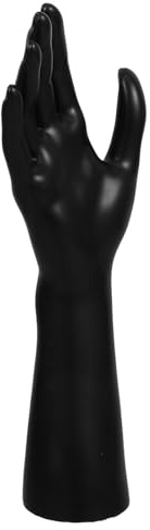 TOVINANNA Modello Mano Manichino in Pvc Nero per Esposizione Gioielli e Guanti, Simulazione Realistica Design Versatile per Vetrina e Home Decor