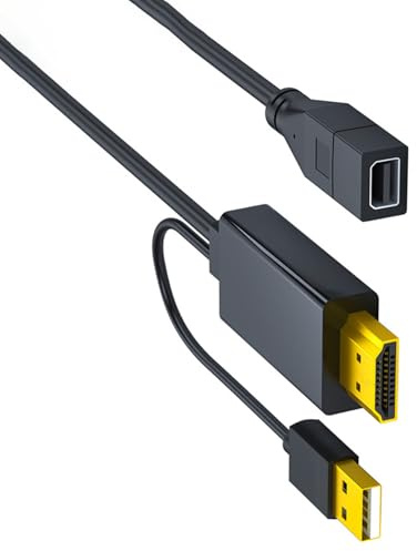 HDOYTXXM 100 cm USB fuente de alimentación HDTV miniatura pantalla adaptador cable 4K UHD transmisión de señales sin fuente de alimentación externa