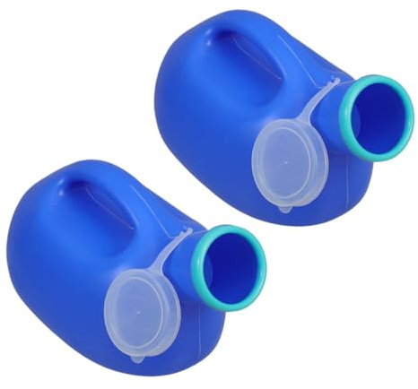FRCOLOR Urinflaschen Ml Tragbare für Deckel Stück Männer 2 mit aus 2000 Tropfsicher Wiederverwendbar Pp Pet und für Auto und Notfälle