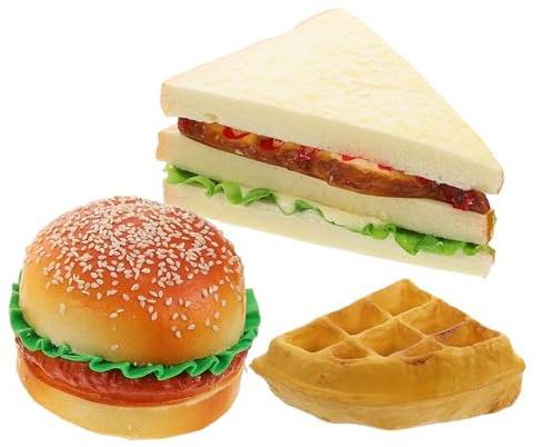 Toddmomy Simulerat Realistisk Låtsasmat Lekmat Realistisk Lärande Hamburgare Realistisk Rekvisita Matmodell Simuleringsmat Plastmat Brödmodell Konstgjort