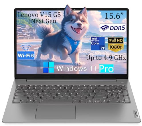 Lenovo Computer portatile aziendale V15 G4 da 15,6, display antiriflesso FHD, Intel 10-Core i7-13620H (Beat Ultra 7 255U), 16 GB di RAM, SSD da 512 GB, WiFi 6, Bluetooth 5.2, Windows 11 Pro, con kit