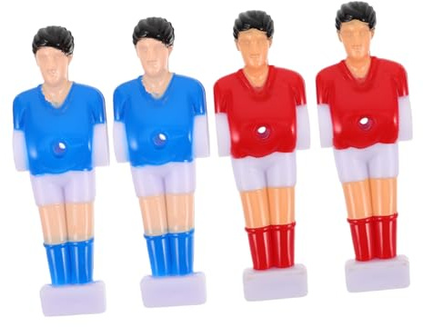 HEALSOPTHY 4pezzi Calcio Balilla Giocatore Uomo Sostituzione Parti Gioco Tavolo Decorazione Squadra Azione Bambola Meccanico Scrivania Calcio Balilla Gioco Palla Giocattolo Figura Completo
