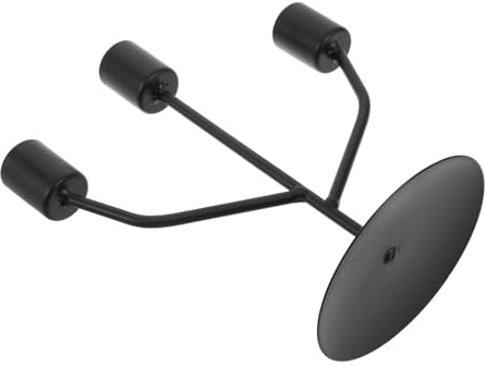 Garneck Metal Triple Taper Candle Holder Candelabra for Wedding Table Centerpiece Cast Iron Multi-head Candlestick Stand Minimalist Design for Indoor Outdoor Event Decor