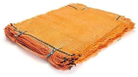 100 Pezzi Sacchetti per raschel riutilizzabili, in plastica con coulisse traspiranti 40 x 60 cm, capacità 10 kg adatti per confezionare e alimenti castagne noci limoni arance legna