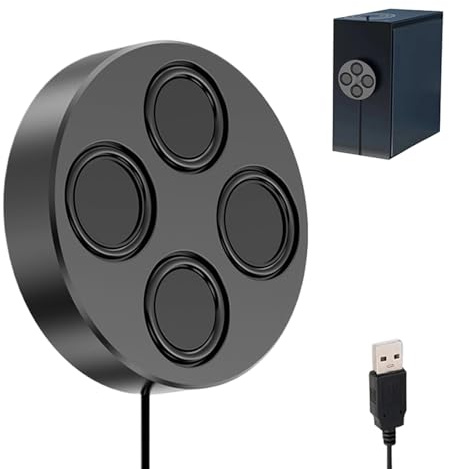 Lasthögtalare – ABS 12,6x12,6x2,6 cm | Hög bas | USB-högtalare | Bärbar och USB-högtalare med djup bas, klart ljud, kompakt design för hemmabruk, i