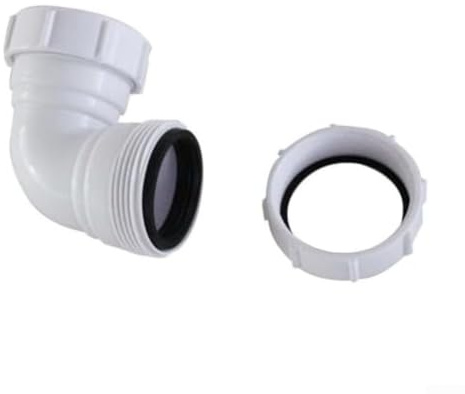 PVC-Rohradapter, 40 mm, für Badewanne, Waschbecken, Dusche, Abflussrohr, Verbindungsstück, Armatur, flexibler Schlauchadapter, weiß