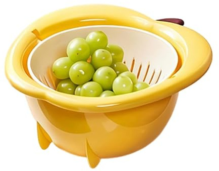 per il Lavaggio della Frutta | Passino per Mescolare Multifunzionale Spesso - Scolante per Frutta e Verdura - Per Frutti Di Bosco Pasta Spaghetti Cucina Lattuga ed Alimenti