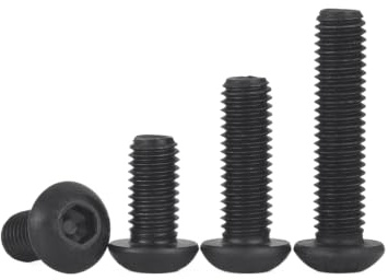 20 piezas tornillos hexagonales de cabeza semicircular ennegrecidos de grado 12.9, M6, 20 piezas, M6x25
