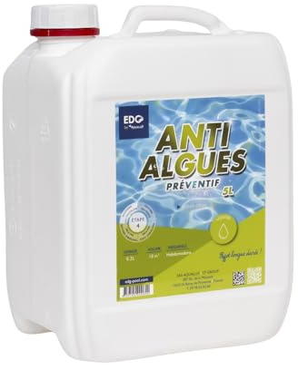EDG - Anti Algues Piscine - Action Préventive Anti Eau Trouble - Algicide - Bidon 5 litres - Edg by Aqualux International