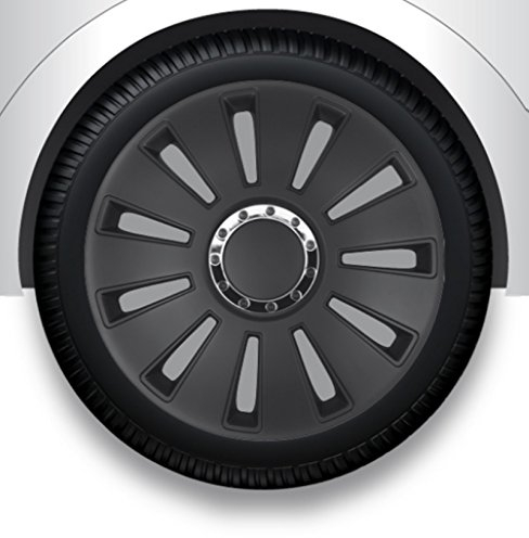 ZentimeX Radzierblenden Radkappen Radabdeckung 17 Zoll #6 SCHWARZ ABS