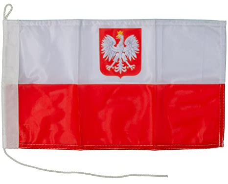 Everflag Motorrad-/Bootsflagge 25x40cm: Polen mit Adler