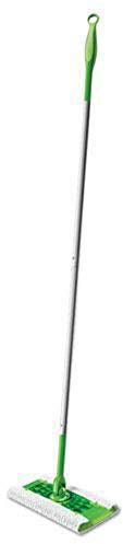 Swiffer Sweeper Mop, 10 X 4.8 White Cloth Head, 46 Green/Silver Aluminum/Plastic Handle