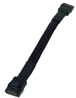 Phobya - Câble SATA III - Metal Grip - 015 cm - Gaine Noire