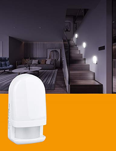 Trango - LED Sensor Nachtlicht - In Weiß - Mit Automatikfunktion - Betrieb mit 3X AA Batterie (Nicht enthalten) - Mit Bewegungssensor - Als Nachtlampe, Orientierungslicht