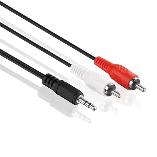 PerfectHD 15m Cinch Klinkenkabel | Stereo Audiokabel | Y Kabel | 2x Cinch Stecker auf 3,5mm Klinkenstecker | Chinch RCA Kabel Anschlusskabel Cinchkabel Verbindungskabel