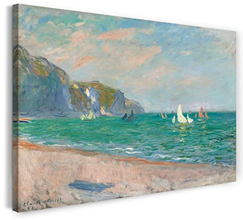 Leinwand (80x60cm): Claude Monet - Boote vor den Klippen von Pourville