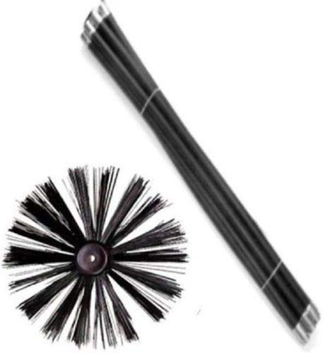 New Chimney Flue Cleaning RODS x 10 X 920MM RODS & 400MM Sweep Brush Sweeping Set KIT 9M Long -EQUIP247UK