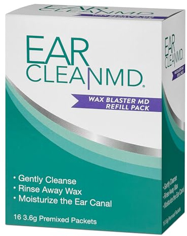 eosera Ear Clean MD Wax Blaster MD Refill Powder for Enhanced Ear Canal Care | 16 Packets | Moisturizing Formula | Weekly Maintenance for Optimal Ear Health