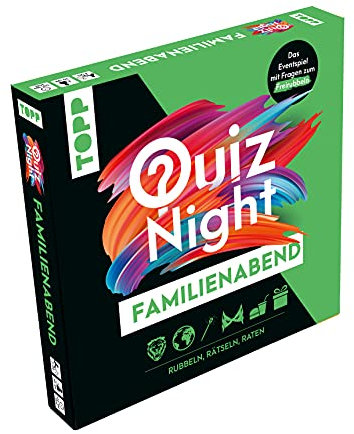 Frech TOPP Quiznight: Familienabend - RUBBELN, RÄTSELN, RATEN: Quiz-Spiel für die ganze Familie - ab 10 Jahren - für 2-20 Spieler