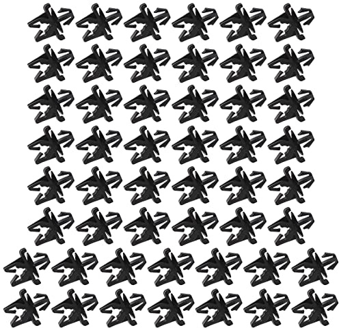 eMagTech 50pcs Clip de Tuyau de Ligne de Frein Automobile Clip de Support de Tuyau de Câblage de Voiture Clip de Retenue de Harnais de Camping-Voiture Moto en Plastique Noir
