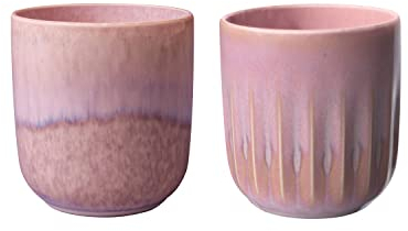 like. by Villeroy & Boch Perlemor Coral - Ensemble de tasses, rose, en porcelaine haut de gamme, 2 pièces