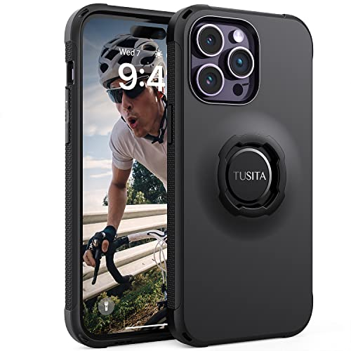 TUSITA Hülle Entworfen für Apple iPhone 14 Pro Max (6.7 Zoll) - Fahrradhalterung Handyhülle Twist Lock Schutzhülle - Partner für Outdoor-Liebhaber
