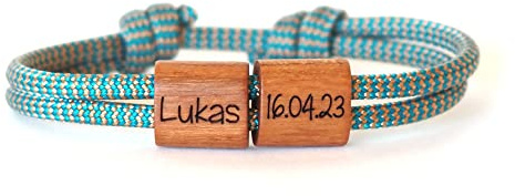Personalisiertes Holzarmband Kommunion, Konfirmation, Firmung, Weihe, Erstkommunion, Taufe, Mädchen, Jungen