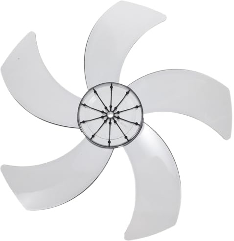 Angoily Hélice de Ventilateur 16 Pouces, 5 Pales Plastique | Hélice 5 pales pour ventilateur sur pied ou de table, à vérifier selon axe, écrou et diamètre avant achat