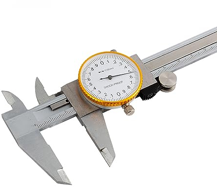 HAZARA Outdoor Zwei-Wege stoßfest Messschieber mit Meter 0-150mm mit Tiefe Stab 0,02mm Messschieber Tiefe Lineal mit Meter-150mm