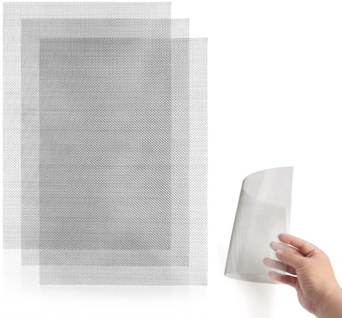 3 Edelstahl-Drahtgitter 305 X 210 mm, 20 Mesh, 1 mm Maschenweite | Leicht Zuschneidbar, Hart und Hitzebeständig, Lüftungsgitter, Fenstergitter