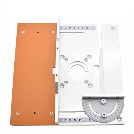 Aqxyxsw Aluminium-Router-Tisch-Einsatz-Platte elektrisches Holzfräsen-Flip-Brett mit Gehrungs-Gueh-Führungstisch-Säge-Holzbearbeitung DIY. Werkbank lingli(Size:C)