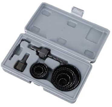 Lochsäge Kit, 11 Stück Loch Sägeschneiderset, Downlights, Stahllochsägen Set Bohrer für Holz, Putzbrett, Plastik, Schwarz