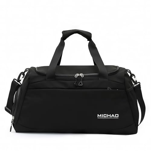 Borsa da nuoto e palestra, grande sportiva da donna, viaggio e fitness, 52 x 24 x 27, Weekende, ospedale, XL, Nero, sportivo