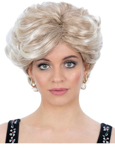 Smiffys 90s People's Princess Wig, 1990's Fancy Dress, 1990s Dress Up Wigs Halloween