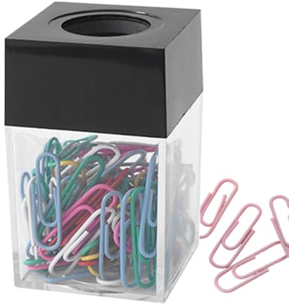 Büroklammer-Halter für Schreibtisch, magnetische Büroklammer-Aufbewahrungsbox für den Schreibtisch, transparenter Büroklammer-Halter mit Deckel, dicker Schreibtisch-Zubehör, Organizer für Zuhause,