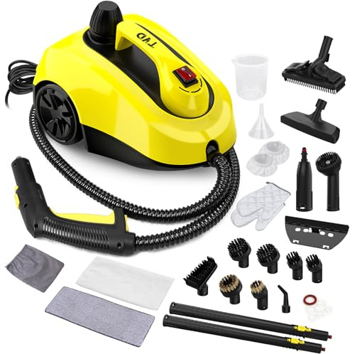 TVD Dampfreiniger, Dampfreiniger, Dampfreiniger für Bodenreinigung, Dampfreiniger mit 29-teiligem Zubehör, 5 Meter Netzkabel für Bodendampfer, Entfernen von Tapeten, Ofen, Teppich, Sofa, Polster,