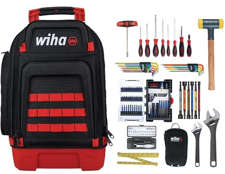 Wiha 91876 114-teiliges industrielles MRO-Werkzeugset in robustem Rucksack
