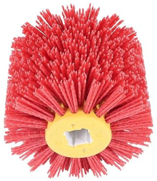 KFXYSM Spazzola Nylon,Spazzole per Trapano Spazzole Rosse for Tamburi Metallici abrasivi, sbavatura, lucidatura, lucidatura, for mobili, Adattatore for smerigliatrice angolare in Legno