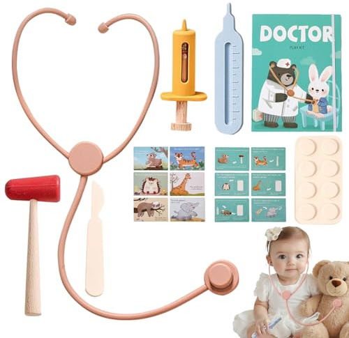 Läkarspel för barn, doktorsats för barn | Doktor Rollplats för barn | 36x Cosplay stetoskop tillbehör för sjukhus för lärande