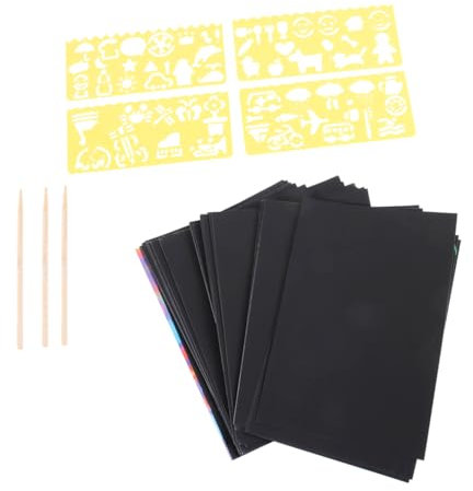 KONTONTY Scratch Drawing Papers Set for Boys and Girls of Scratch Paper Special Pens Great for Boys and Painting Activities