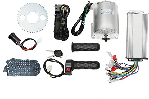 Kit de motor sin escobillas de 3000 W, 48-72 V, juego de motor eléctrico sin escobillas, kit de conversión para scooters, motos, ruedas de playa, bicicletas modificadas sin escobillas motor eléctrico