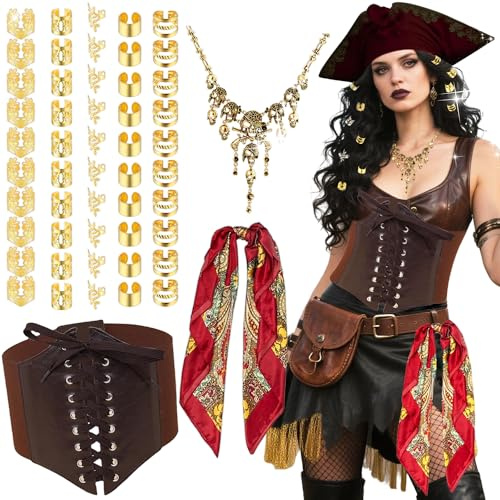 ensemble accessoire costume pirate bandeau pirate collier tête