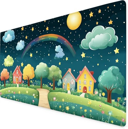 Tree Gaming Mouse Pad Green Large Mouse Mat Comfortable Mousepad with Smooth Cloth Surface, Textured Wear Resistant, Improved Precision and Speed, Mousemat 1200x600x3mm Desk Accessories for Men K7-872