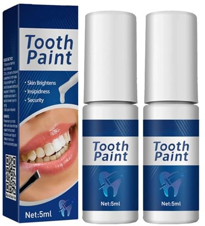 2PC Peinture de Blanchiment des Dents Instantanée,Peinture Dentaire,Vernis Dent pour Elimination Des Taches Dentaires,Gel de Blanchiment Des Dents,Dent Blanche Instantanée 5ML