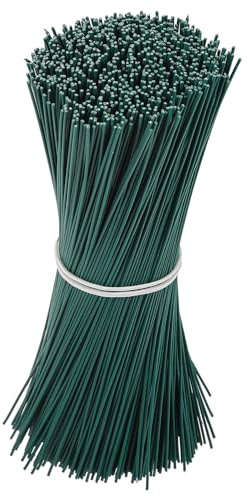 Gadpiparty Bridas para Plantas de Alambre de Hierro 0,55 Mm, 15 Cm, 1000 Piezas, Soporte para Jardinería, Ataduras Resistentes para Ramas, Uso en Jardín y Huerto